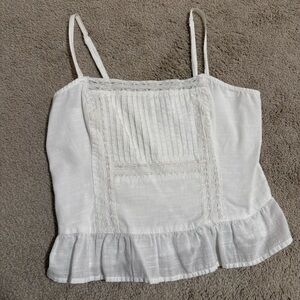 Abercrombie White Embroidered Cami